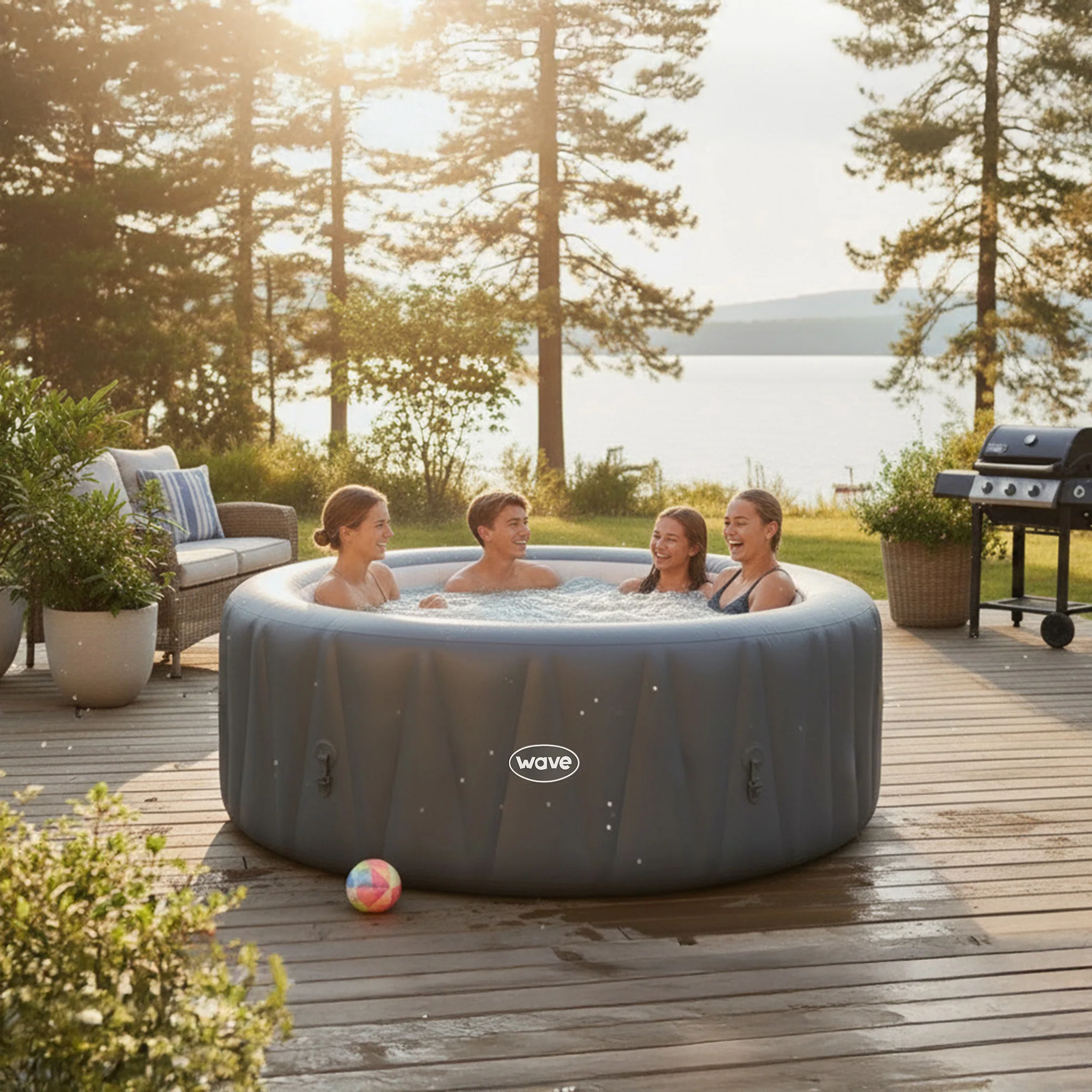 Atlantic | 4/6-Person Inflatable Hot Tub | Built-In Integrated Heater - Image 3