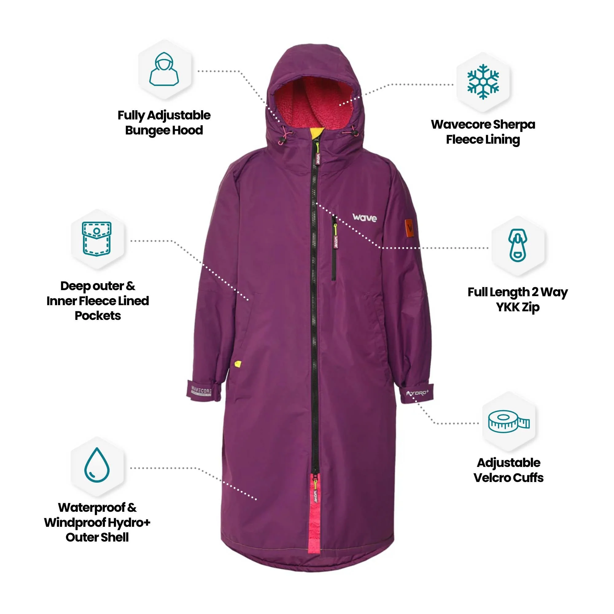 Fleece-Lined Hot Tub Changing Robe | Waterproof & Windproof | Unisex - Image 12