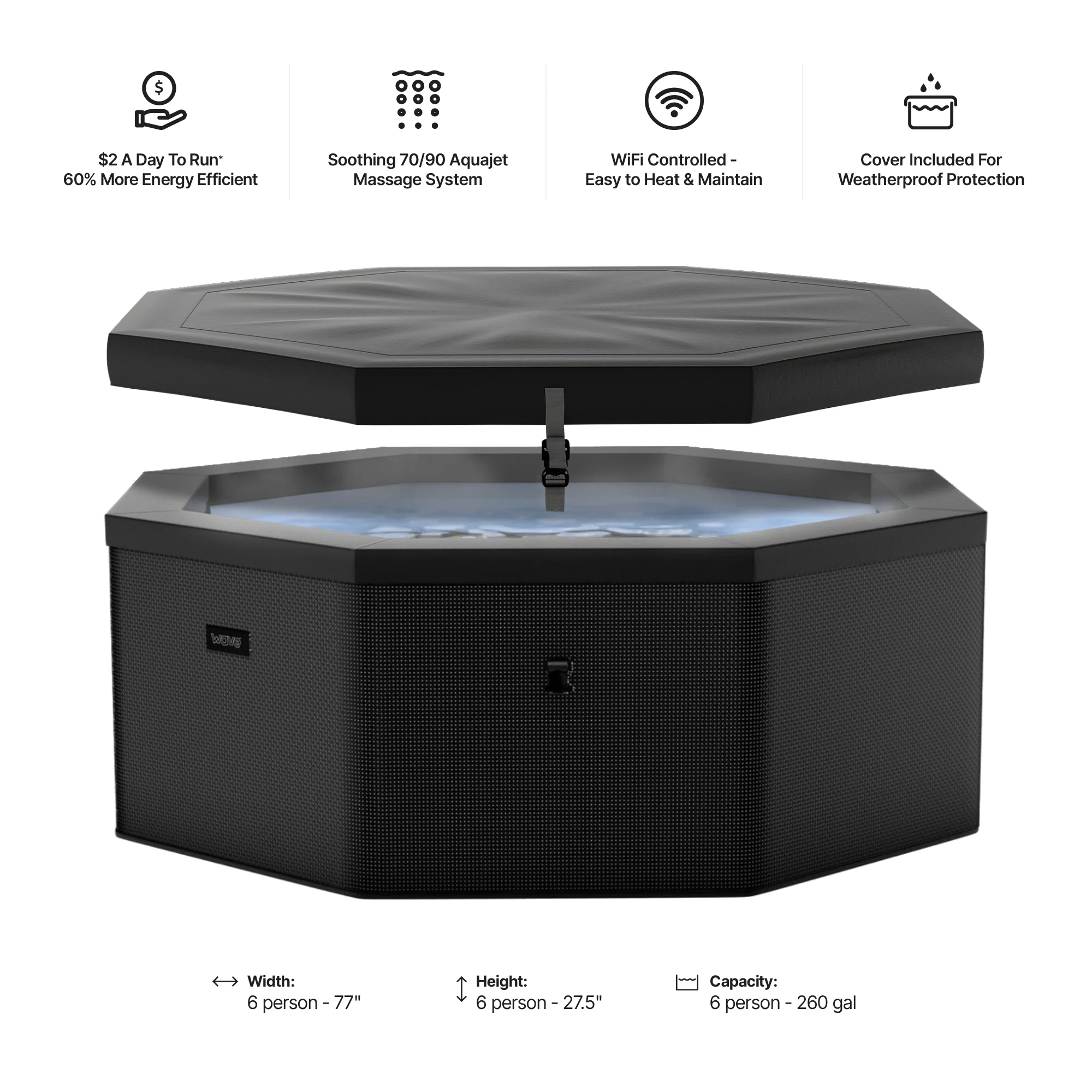 Como | 6-Person Eco Foam Hot Tub | Built-In Integrated Heater - Image 19