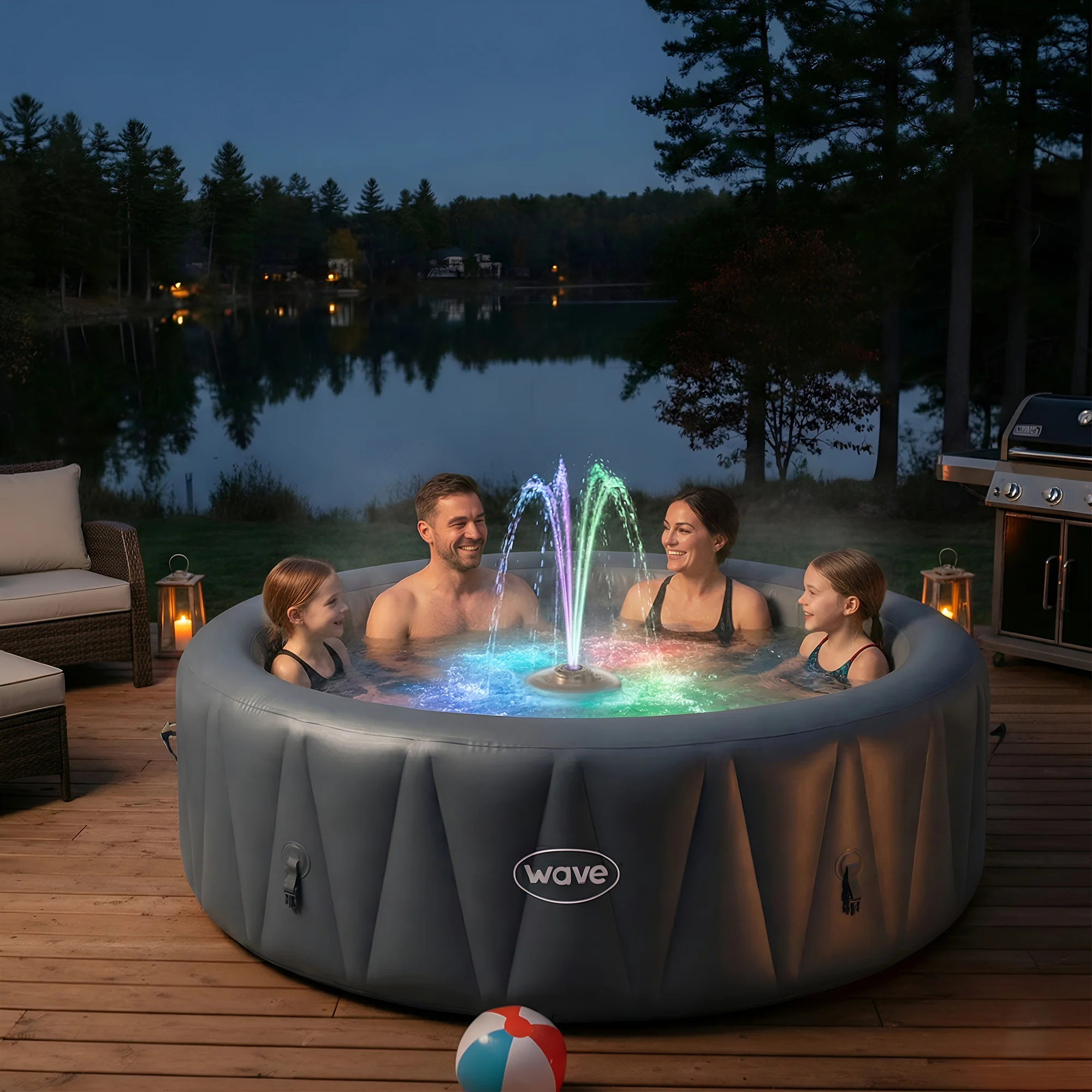 Rechargeable Pool Fountain with Lights - Image 2