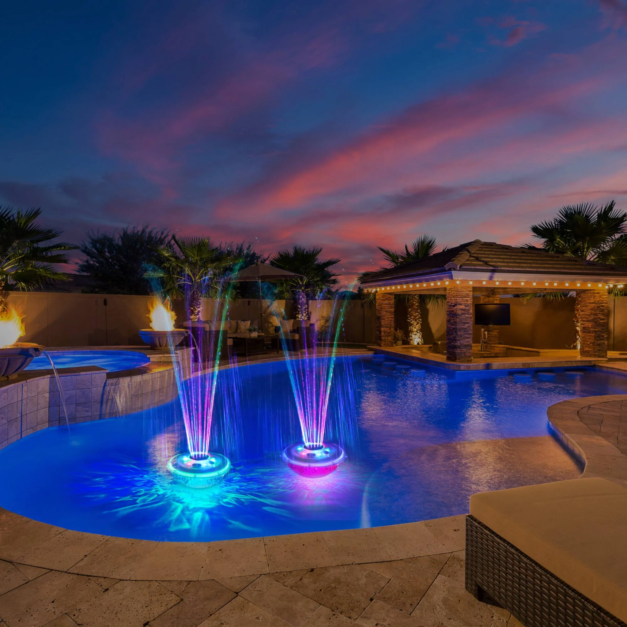 Rechargeable Pool Fountain with Lights - Image 3
