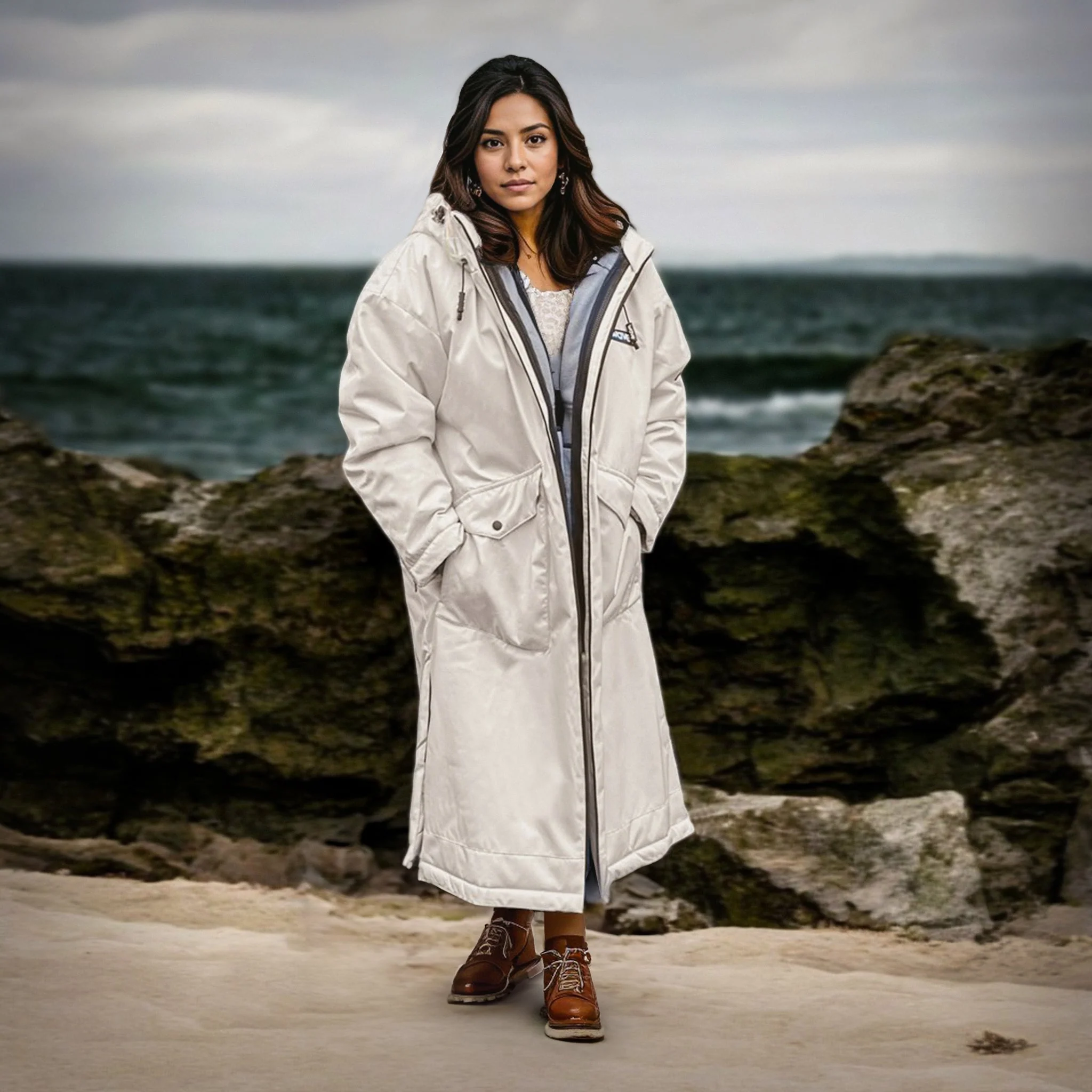 Wave 3 in 1 Hot Tub Changing Robe | Waterproof & Windproof | Unisex - Image 12