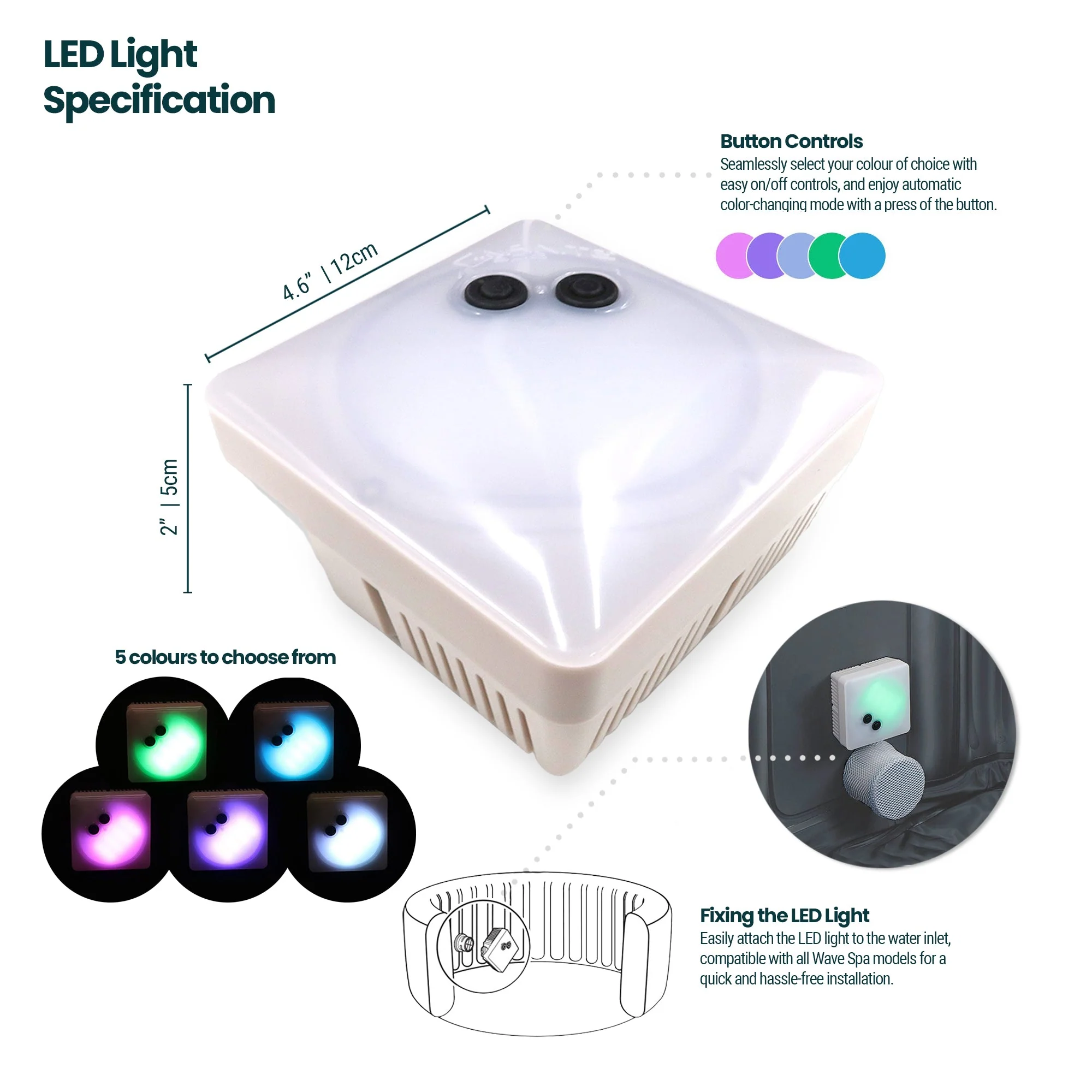 Submersible LED Hot Tub Light - Image 2