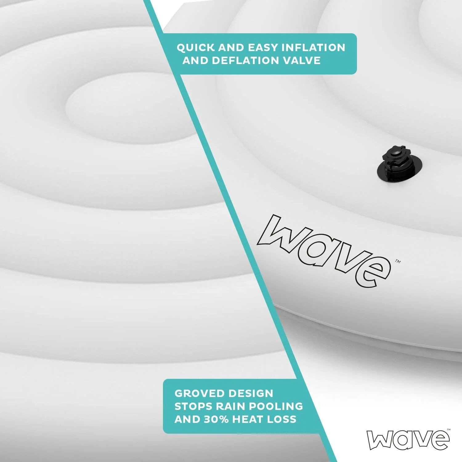 Thermally Efficient Inflatable Cover | Round | 4 Person | White | 127cm - Image 4